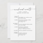 ミニマモダンリストのウェルカムレターイベントカード 招待状 (正面)