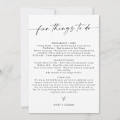 ミニマモダンリストのウェルカムレターイベントカード 招待状 (裏面)