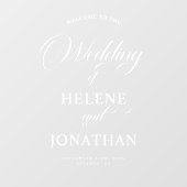 ミニマモダンリストのエレガントな結婚式 ウィンドウサイン (シート)