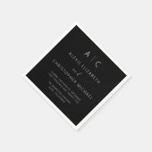 ミニマモダンリストのエレガントな結婚式 スタンダードカクテルナプキン (角)