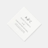 ミニマモダンリストのエレガントな結婚式 スタンダードカクテルナプキン (角)