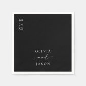 ミニマモダンリストのエレガントな結婚式 スタンダードカクテルナプキン (正面)