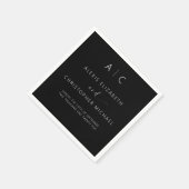 ミニマモダンリストのエレガントな結婚式 スタンダードカクテルナプキン (角)