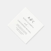 ミニマモダンリストのエレガントな結婚式 スタンダードカクテルナプキン (角)