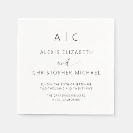 ミニマモダンリストのエレガントな結婚式 スタンダードカクテルナプキン