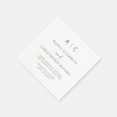 ミニマモダンリストのエレガントな結婚式 スタンダードカクテルナプキン (角)