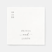 ミニマモダンリストのエレガントな結婚式 スタンダードカクテルナプキン (正面)