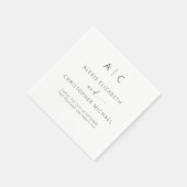 ミニマモダンリストのエレガントな結婚式 スタンダードカクテルナプキン (角)