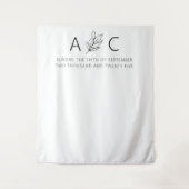 ミニマモダンリストのエレガントな結婚式 タペストリー (正面)