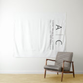 ミニマモダンリストのエレガントな結婚式 タペストリー (インサイチュ(横))