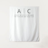 ミニマモダンリストのエレガントな結婚式 タペストリー (正面)