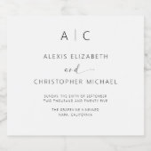 ミニマモダンリストのエレガントな結婚式 ビールラベル (シングルラベル)