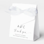 ミニマモダンリストのエレガントな結婚式 フェイバーボックス (正面サイド)