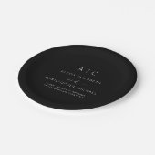 ミニマモダンリストのエレガントな結婚式 ペーパープレート (アングル)