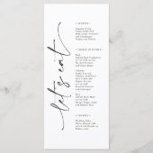 ミニマモダンリストのエレガントな結婚式 メニュー (正面)