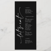 ミニマモダンリストのエレガントな結婚式 メニュー (正面)