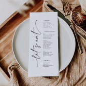 ミニマモダンリストのエレガントな結婚式 メニュー