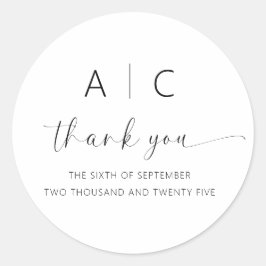 ミニマモダンリストのエレガントな結婚式 ラウンドシール