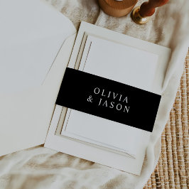 ミニマモダンリストのエレガントな結婚式 招待状ベリーバンド