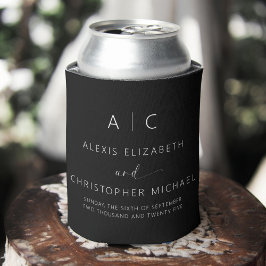 ミニマモダンリストのエレガントな結婚式 缶クーラー