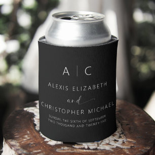 ミニマモダンリストのエレガントな結婚式 缶クーラー