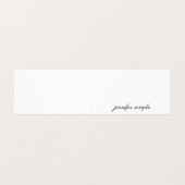 ミニマモダンリストのエレガント手書きスクリプトの消去 名刺 (外部フラット)