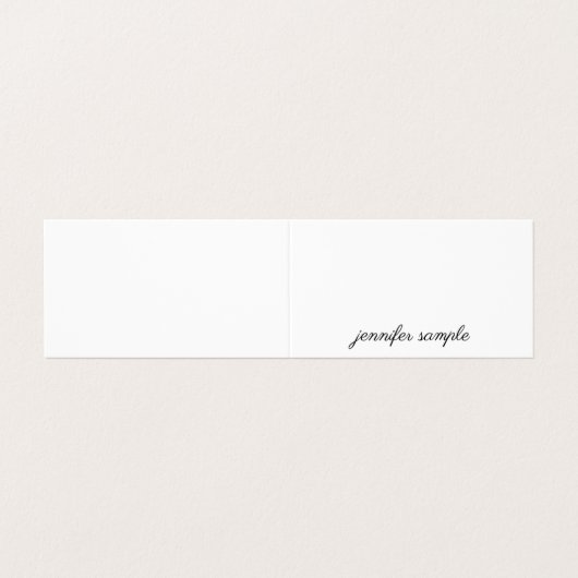 ミニマモダンリストのエレガント手書きスクリプトの消去 名刺 (外部フラット)