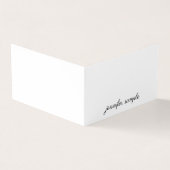 ミニマモダンリストのエレガント手書きスクリプトの消去 名刺 (外部)