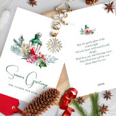 ミニマモダンリストのエレガント葉メリークリスマス シーズンカード