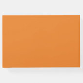 ミニマモダンリストのオレンジ結婚ホワイト ゲストブック (裏面)