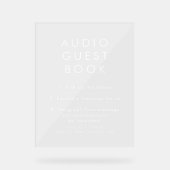 ミニマモダンリストのオーディオゲス結婚トブック アクリルサイン (正面)