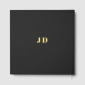 ミニマモダンリストのカップル名シンプルの結婚数 ゲストブック (裏面)