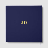 ミニマモダンリストのカップル名シンプルの結婚数 ゲストブック (裏面)