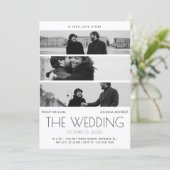 ミニマモダンリストのカバームービーのポ結婚スターフォト 招待状 (スタンド正面)