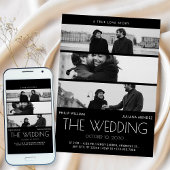 ミニマモダンリストのカバームービーのポ結婚スターフォト 招待状