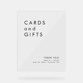 ミニマモダンリストのカードとギフト結婚ズ アクリルサイン (正面)