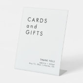 ミニマモダンリストのカードとギフト結婚ズ 台座サイン (正面)