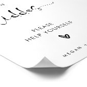 ミニマモダンリストのキドス結婚テーブルのサイン ポスター (角)