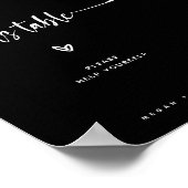 ミニマモダンリストのキドス結婚テーブルの黒記号 ポスター (角)