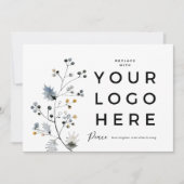 ミニマモダンリストのクリスマスオーガニック企業のはっきりした シーズンカード (正面)