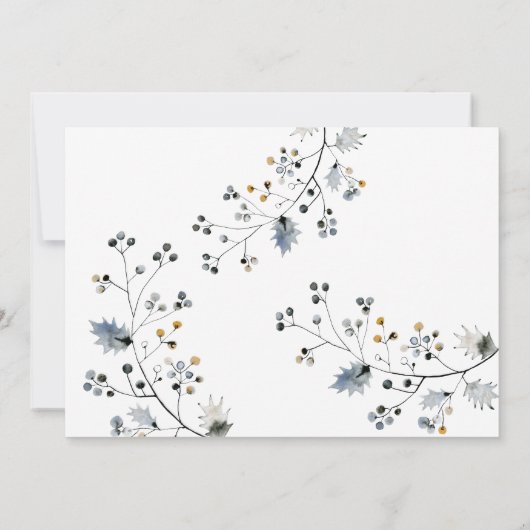 ミニマモダンリストのクリスマスオーガニック企業のはっきりした シーズンカード (裏面)