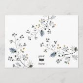 ミニマモダンリストのクリスマスオーガニック企業のはっきりした シーズンカード (裏面)