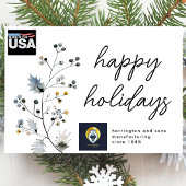 ミニマモダンリストのクリスマスオーガニック企業のはっきりした シーズンカード