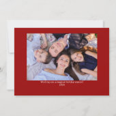 ミニマモダンリストのクリムゾンレッド「HO HO HO」写真 シーズンカード (裏面)