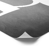 ミニマモダンリストのクリーンなグレーと白のはっきりした文字 ポスター (角)