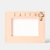 ミニマモダンリストのクロスパーソナライズされた記念 レーザー彫刻フレーム (正面)