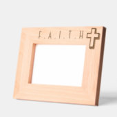 ミニマモダンリストのクロスパーソナライズされた記念 レーザー彫刻フレーム (左)