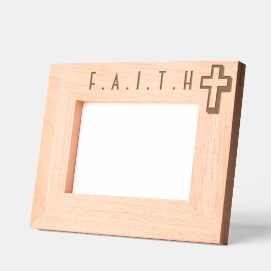 ミニマモダンリストのクロスパーソナライズされた記念 レーザー彫刻フレーム (左)