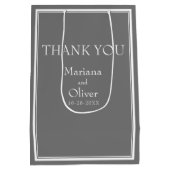 ミニマモダンリストのグ結婚レイ ミディアムペーパーバッグ (裏面)