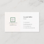 ミニマモダンリストのグ縁どログ企業の・ロゴ 名刺 (裏面)